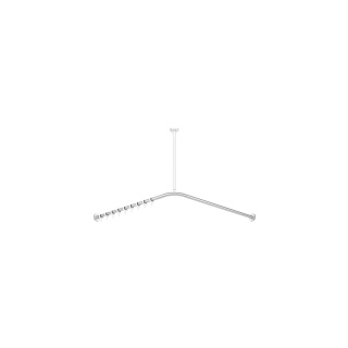 Vorhangstange für DuschwanneHewi 900, 800 x 800 mm