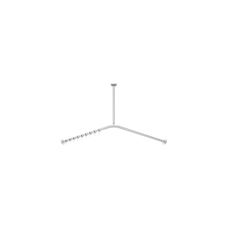 Vorhangstange für DuschwanneHewi 900, 1500 x 1500 mm