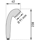 Brausegriff mit Hilfsgriff verchromt/grau 1/2" / 1...