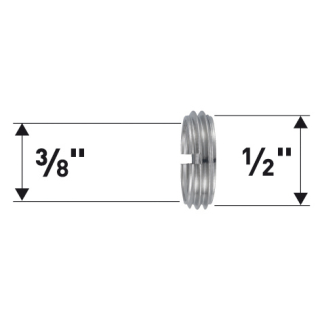 Reduktion Messing vernickelt 3/8" X 1/2" 50090096