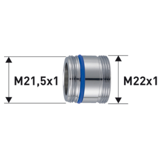 Reduktion Messing verchromt CACHÉ® JR/M21.5X1 50505196