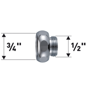 Reduktion Messing verchromt IG 3/4" X AG 1/2" 50536996