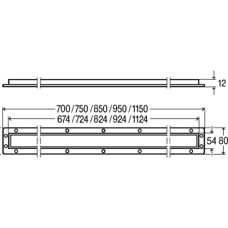 Montagerahmen ADVANTIX Breite 900 mm, Edelstahl 1.4301,