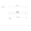 Badetuchstange SMARAGD NIA Ausladung 61 mm, B 600 mm,...