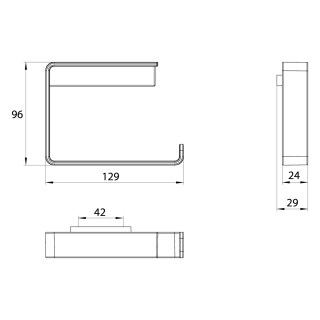 Glas/Seifenspender Kombination  LOFT chrom, Kristallglas satiniert