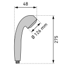 Duschbrause Keid LED verchromt 1/2" / 3 STRAHL/JETS...