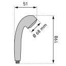 Duschbrause Adhara verchromt 1/2" / 3 STRAHL/JETS...