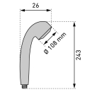 Duschbrause Styx PCR verchromt 1/2" / 1 STRAHL/JET...