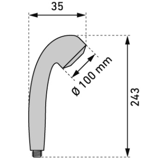 Duschbrause Fit-S verchromt 1/2" / 1 STRAHL/JET 09211198