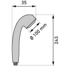 Duschbrause Fit-S verchromt 1/2" / 1 STRAHL/JET...