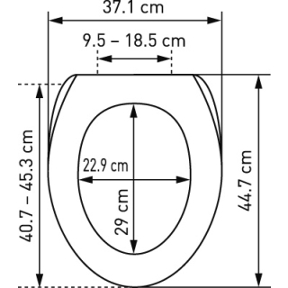 WC-Sitz Race Slow Down schwarz matt 40.7-45.3 X 37.1 CM 31164879