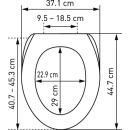 WC-Sitz Race Slow Down schwarz matt 40.7-45.3 X 37.1 CM...