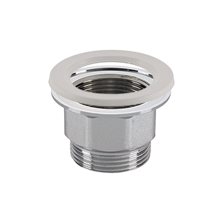 Flanschmutter f. Ablaufventile verchromt, mit Dichtung 1 1/4" 62197096