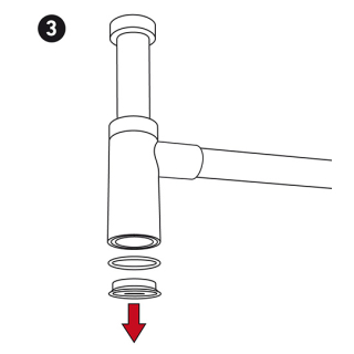 Waschtisch-Siphon Edelstahl 304 verchromt 1 1/4" X Ø 32 MM 75030097