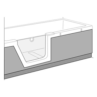 Schürze Duscholux PanElle Front, zu Badewanne Step-in PURE 1124 237