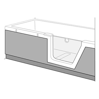 Schürze Duscholux PanElle Front, zu Badewanne Step-in PURE 1124 238