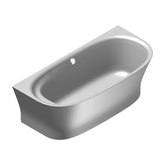 Badewanne Duravit Cape Cod Vorwandversion, 190 x 90 cm mit angeformter Schürze, DuraSolid A