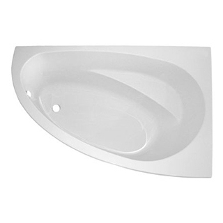 Eckbadewanne Duscholux Malaga Modell 461, für Ecke rechts Einbau, 155 x 105 cm asymmetrisch