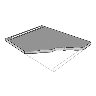 Duschelement Wedi Riolita/Muro bodeneben, Modul 700 90 x 90 cm Rostmass 70 cm