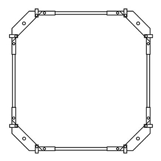 Montagerahmen Schmidlin für Duschwannen rechteckig 70 x 70 cm ohne Fussset