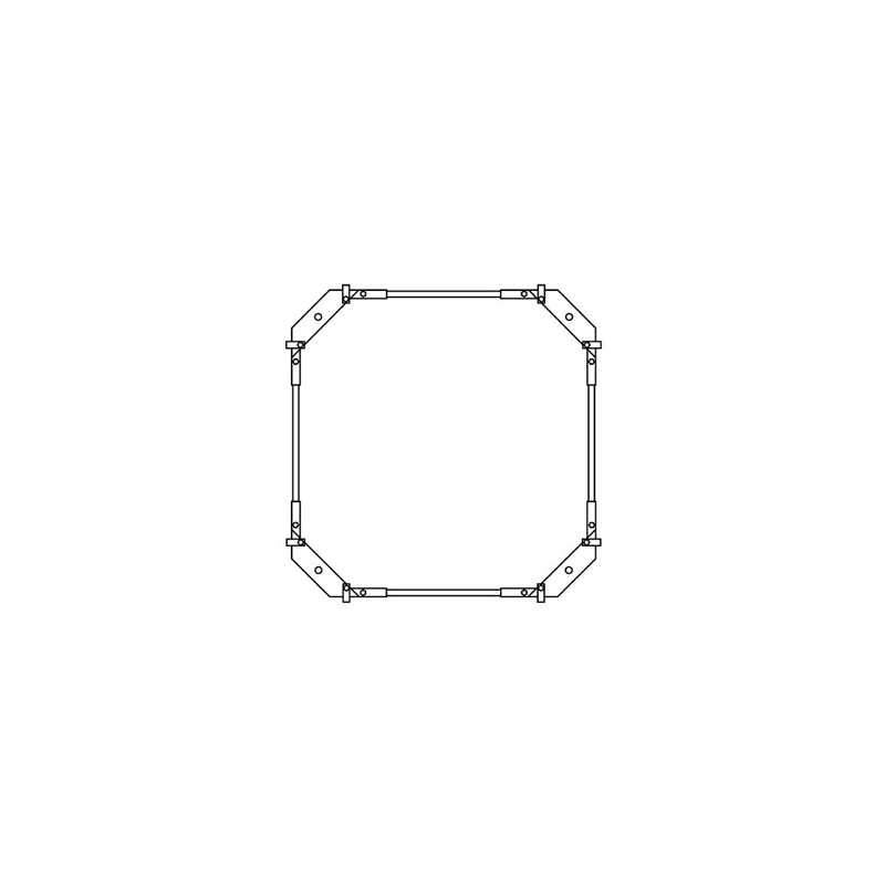 Line + Montagerahmen Duschwanne 100x100 Sifon Set