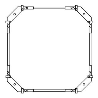 Montagerahmen Schmidlin für Duschwannen rechteckig 100 x 100 cm ohne Fussset