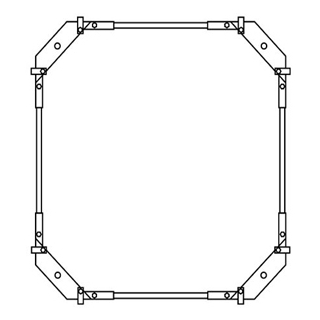 Montagerahmen Schmidlin für Duschwannen rechteckig 110 x 80 cm ohne Fussset