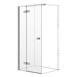 Flügeltüre Koralle S500 Band links, Höhe 200 cm Breite 78,5 - 80 cm (Nische 78,5 - 80 cm)