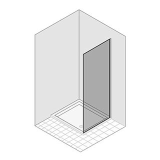 Seitenwand Duka Multi-S 4000 zu Dreh- und Flügeltüre Höhe 195 cm Breite 78 - 80,5 cm