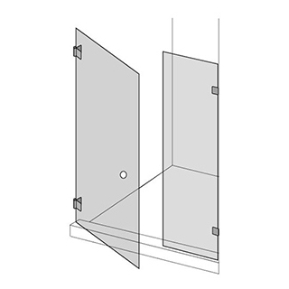 Pendeltüre Renner Atelier 90 TS, Höhe bis 210 cm Breite bis 130 cm Seitenteil fest, Türe...