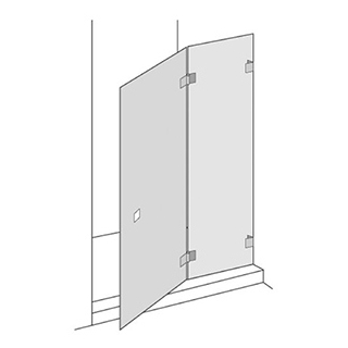 Pendeltüre Renner Atelier 90 ST, Höhe bis 210 cm, Breite bis 100 cm festes Seitenteil re...