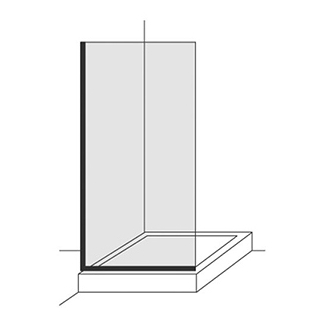 Freistehende Seitenwand Renner Atelier 90 UF Breite bis 130 cm Höhe bis 250 cm (raumhoch)