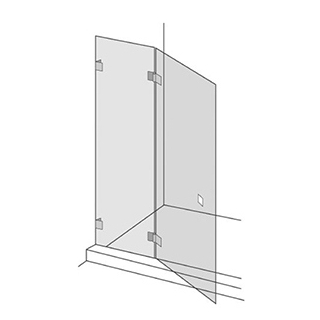 Flügeltüre Renner Trendline ST, Höhe bis 210 cm Breite bis 120 cm festes Seitenteil links