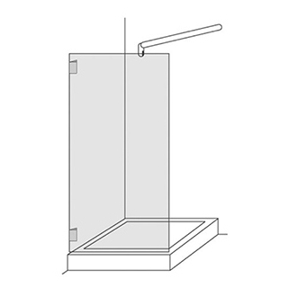 Seitenwand Renner Trendline F Breite 120 - 140 cm, Höhe bis 210 cm, mit oberer Quertrave...