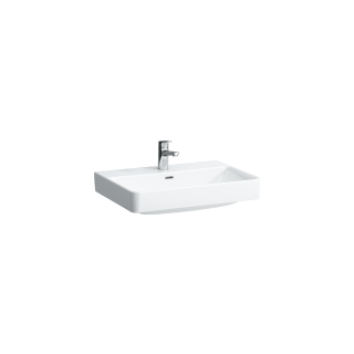 Auflegewaschtisch Pro S 65 x 46,5 cm, Höhe 9,5 cm Armaturenloch mit Überlauf