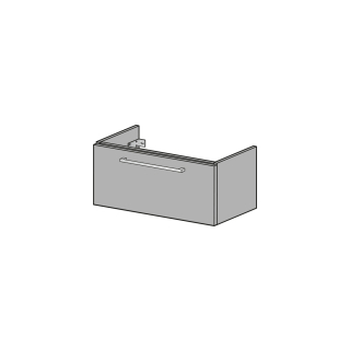 Waschtischmöbel Alterna pro S Breite 101 cm, Höhe 39,2 cm Tiefe 44 cm, 1 Schublade Griff...