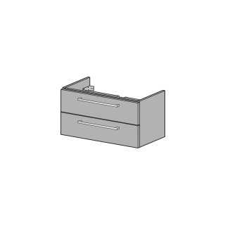 Waschtischmöbel Alterna pro S Breite 101 cm, Höhe 46 cm Tiefe 44 cm 2 Schubladen