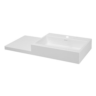 Waschtisch Living City 100 x 46 cm, Armaturenloch Abstellfläche links