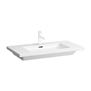 Waschtisch Living Square 90 x 48 cm, Armaturenloch mit Überlauf