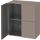 Seitenschrank L-Cube B:70 cm, H:80 cm, T:36,3 cm 2 Türen, Griffleisten 1 Glasfachboden