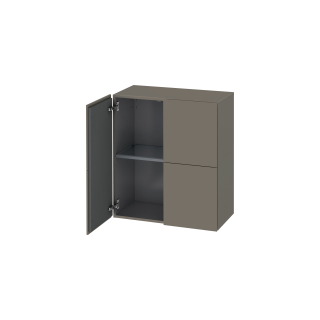 Seitenschrank L-Cube B:70 cm, H:80 cm, T:36,3 cm 2 Türen, Griffleisten 1 Glasfachboden