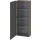 Seitenschrank L-Cube B:50 cm, H:132 cm, T:24,3 cm 1 Türe, Band links 3 Glasfachböden