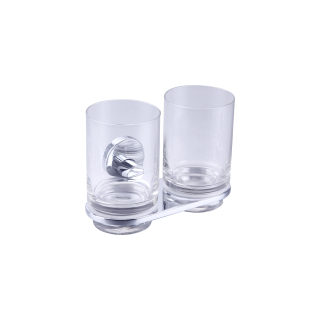 Doppelglashalter Alterna rondo 2 Klargläser zylindrisch