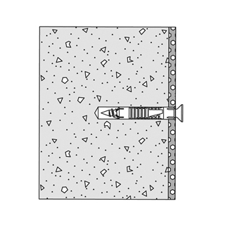 Befestigungsmaterial Hewi 2-teilig, für Beton und Vollstein