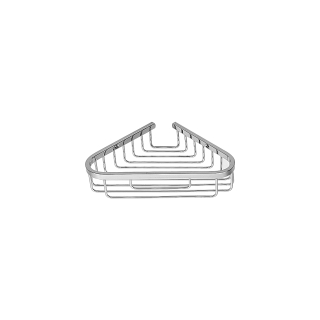 Drahtseifenhalter Bodenschatz Eckmodell, 16.5 x 16.5 cm Tiefe 8 cm, sichtbare Befestigung
