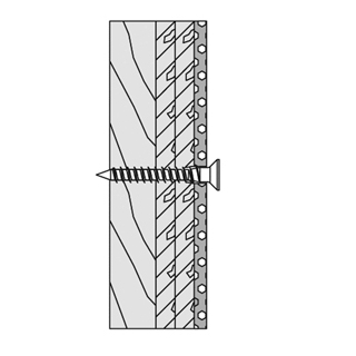 Befestigungsmaterial Hewi 801/805, 4-teilig 4 Edelstahlschrauben für Leichtbauwände mit