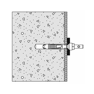 Befestigungsmaterial Hewi zu Rückenstütze 2 Senkschrauben, 2 Dübel für Beton, Vollstein