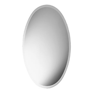 Spiegel Galvolux Elite-Plus Prisma, oval, 50 x 80 cm Facettenschliff, Kantenschutz Befes...