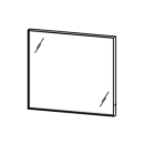 Lichtspiegel Duravit L-Cube Breite 80 cm, Höhe 70 cm...