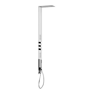 Duschsystem Gessi Tremillimetri, Höhe 173,7 cm Ausladung 51,1 cm Bedienelement eckig